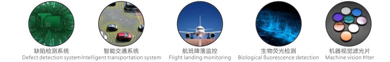 工業相機濾光片應用范圍